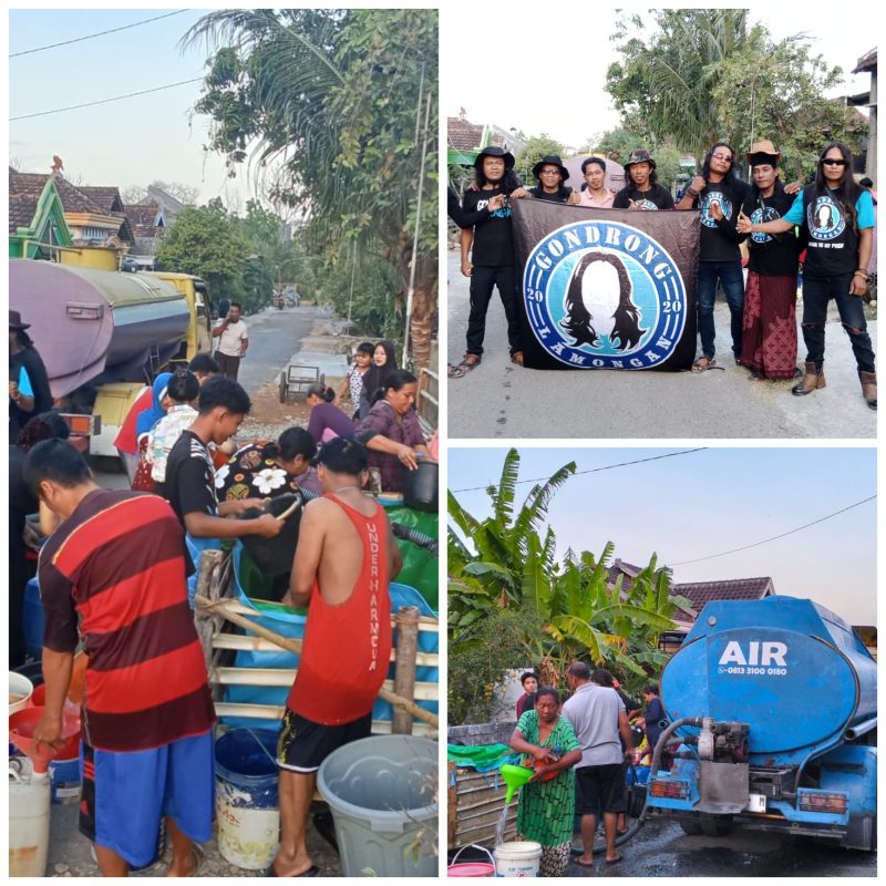 Peduli Kekeringan, Komunitas GONRONG LAMONGAN Distribusikan Air Bersih ke Masyarakat