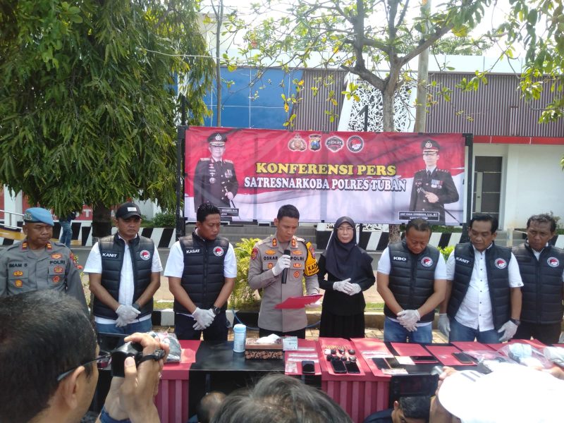 Polres Tuban Gelar Press Rilis Hasil Panangkapan Peredaran Narkoba