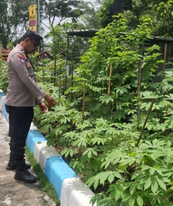 Manfaatkan Lahan Pekarangan, Polsek Turi Laksanakan Program Pekarangan Pangan Bergizi (P2B)