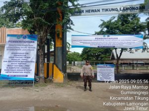 Polsek Tikung Lakukan Patroli Dialogis Untuk Pengendalian PMK di Wilayah Kecamatan Tikung Lamongan