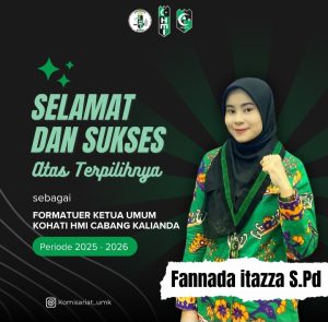 Fannada Itazza Terpilih Menjadi Ketua Umum KOHATI HMI Kalianda