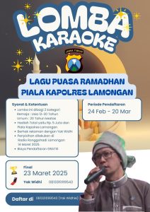 Lomba Karaoke Piala Kapolres Lamongan, Dapatkan Hadiah Jutaan Rupiah dan Berkesempatan Bikin Vidio Clip Bareng Yak Widhi
