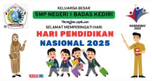 Segenap Keluarga Besar SMP Negeri 1 Badas Kediri Mengucapkan Selamat Hari Pendidikan Nasional 2025