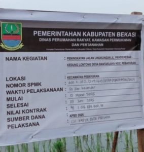 Diduga Asal-Asalan, Proyek Peningkatan Jalan Senilai Miliaran Rupiah di Pebayuran Bekasi Disoal Warga