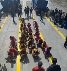 37 Warga Binaan Berstatus Resiko Tinggi dari Jawa Timur Dilayar ke Nusakambangan 