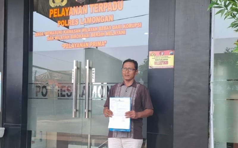 Merasa Diintimidasi oleh Seorang Pria Mengaku Back Up Dinas Pendidikan, Wartawan Laporkan ke Polres Lamongan